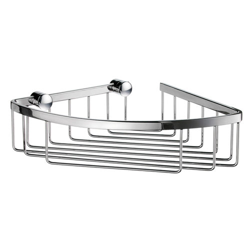 Wall mounted corner shower basket , Polished Chrome