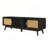 63'' Dark Rattan Arlette With 2 Storage Cabinets, Ideal For 65 Inch TV And Modern Living Spaces, Entertainment Center With Solid Wood Legs