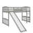 Twin-Size Loft Bed Accentuated By A Thrilling Slide Feature