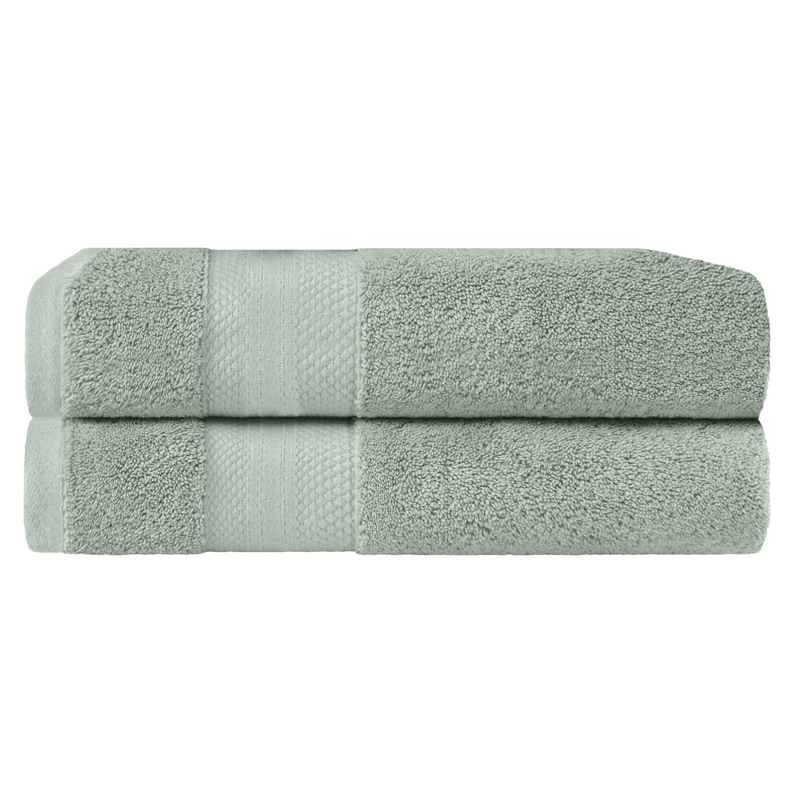 Finnian Turkish Cotton Bath Towel, Olive Green, Bath Sheets - 2 Pack