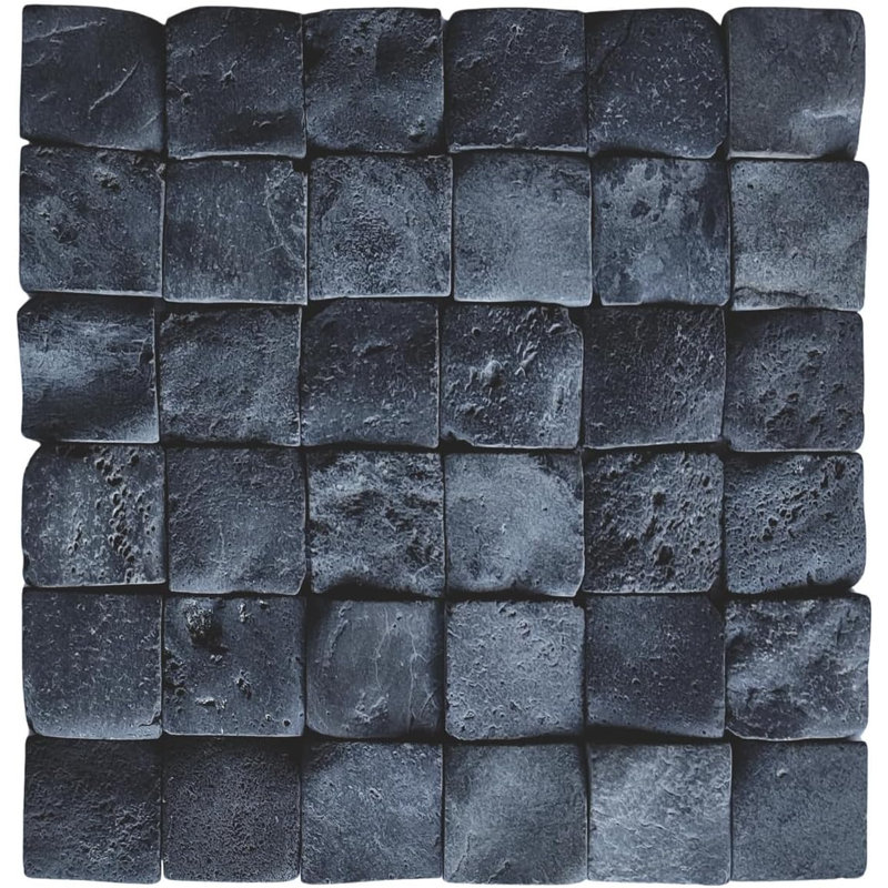 CNK Tile Alor Black Pebble Square Mosaic Tile 2"X2" (1 Piece)