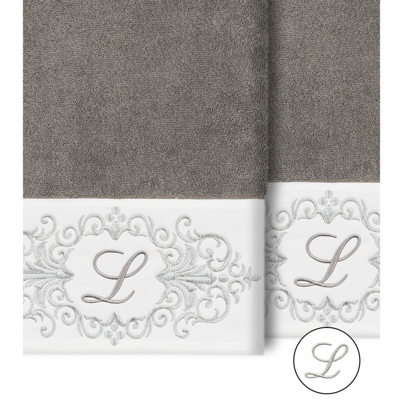 Monica Midweight Bath Towel, L, Dark Gray