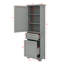 Armoire de rangement autoportante pour salle de bain avec deux tiroirs de tailles différentes-1262907584
