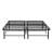 Black Metal King Size Mattress Foundation Frame. Build Guaranteeing Longevity. Delivers Superior Support. Under Storage Space. Easy Assembly Process. Fits All Variants. Industrial Bedroom-1701423916