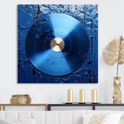 Blue Vinyl Records 2 - Vinyl Records Wall Art