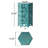14" Side Table, Teal - Cut Out For Patio, Drink And Snack Facility Lightweight With &