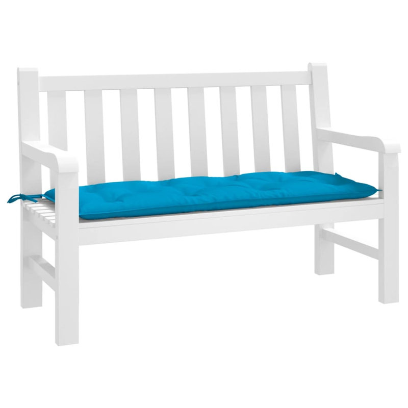 Coussin de siège d'extérieur, 47,2 po x 19,7 po, Bleu clair