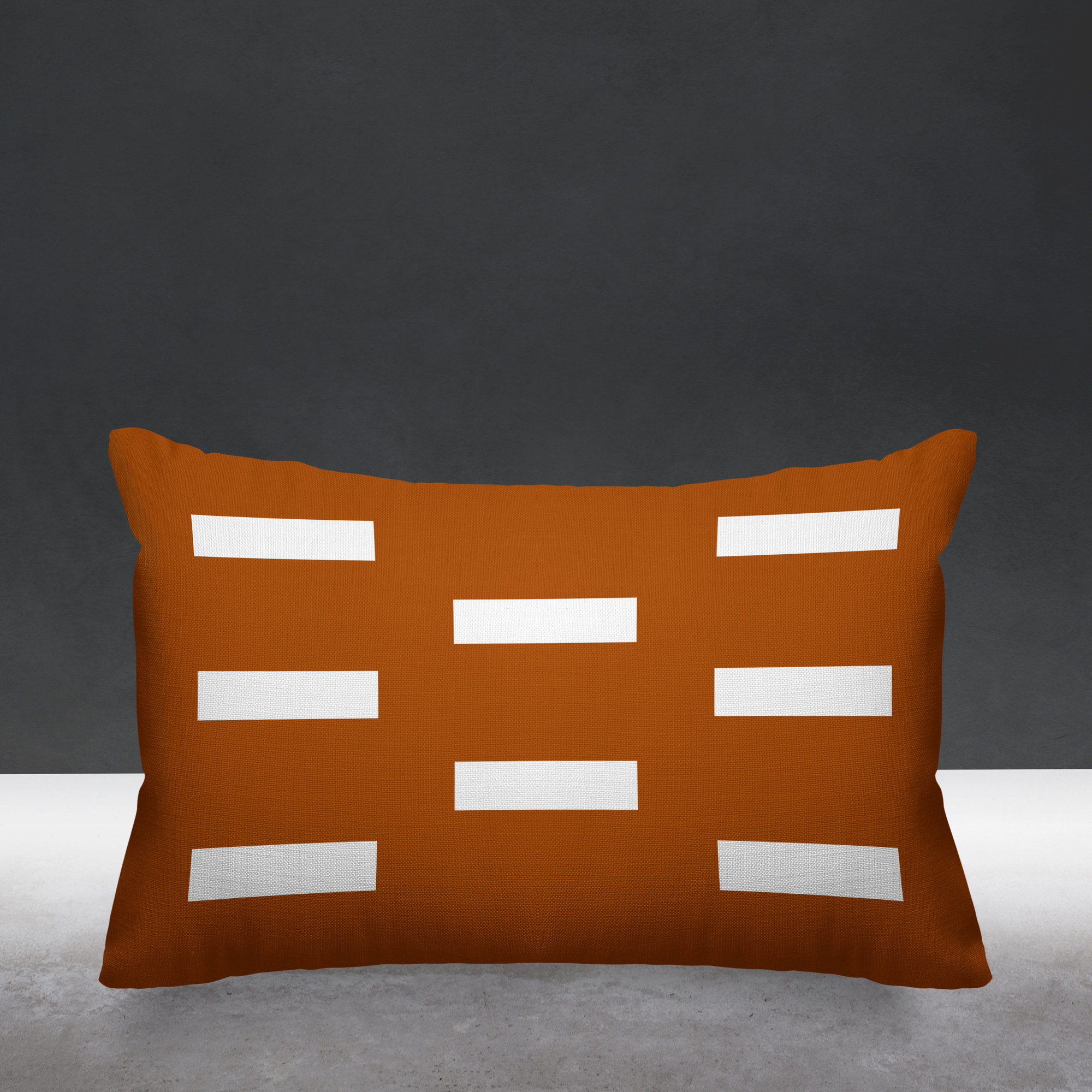 Luella Geometric Indoor/Outdoor Throw Pillow, Burnt Orange