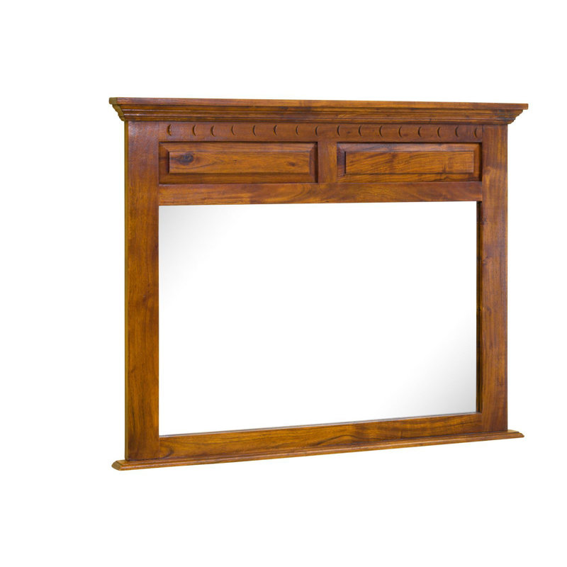 Oxford Wood Wall Mirror, Honey