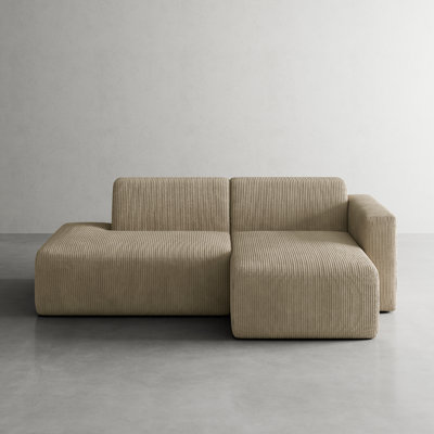 Ensemble de canapé modulaire en L 2 pièces Berlare Boneless