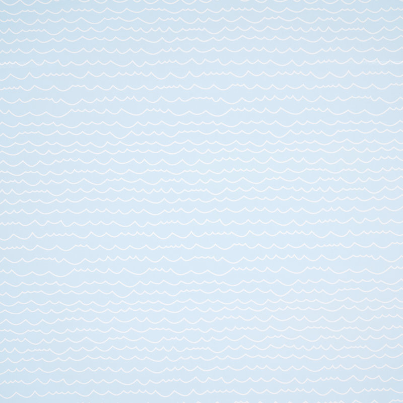 Waves Wallpaper, White/Sky