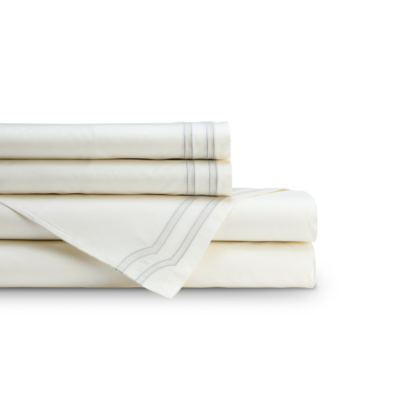 Soho 100% Cotton Pillow Case, King, Ivory/Oyster