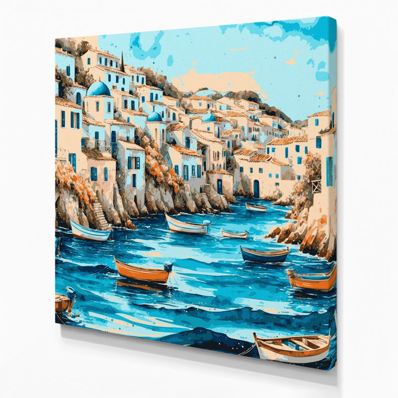 Art mural sur toile beige, H 16 po x l 16 po