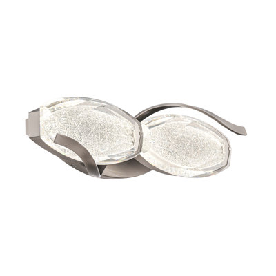 Bijoux 2 Light Crystal LED Bath Vanity & Wall Light