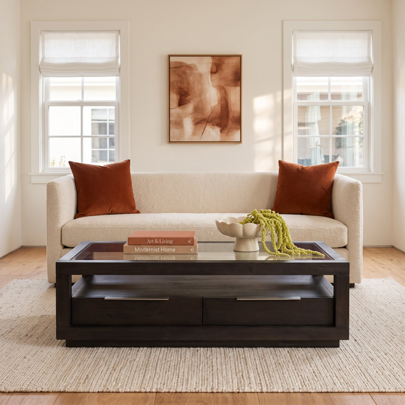 Santiago Solid Wood Top Coffee Table