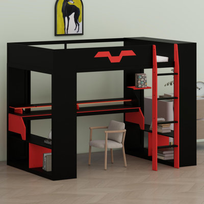 Contemporary Loft Frame with All-in-One Charging Station, Hidden Wire Management, and Colour-Changing Light System