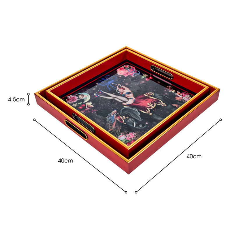 Myrtle & Mary Square Tray Set of  2 – FIFI