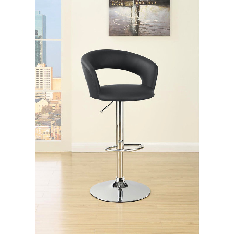 Élégant tabouret de bar gris avec base et fonction réglable en hauteur pour un repas à la mode