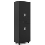 Single Garage Storage Cabinet With Doors And Drawer