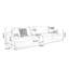Causeuse-coussin modulaire en cuir véritable blanc