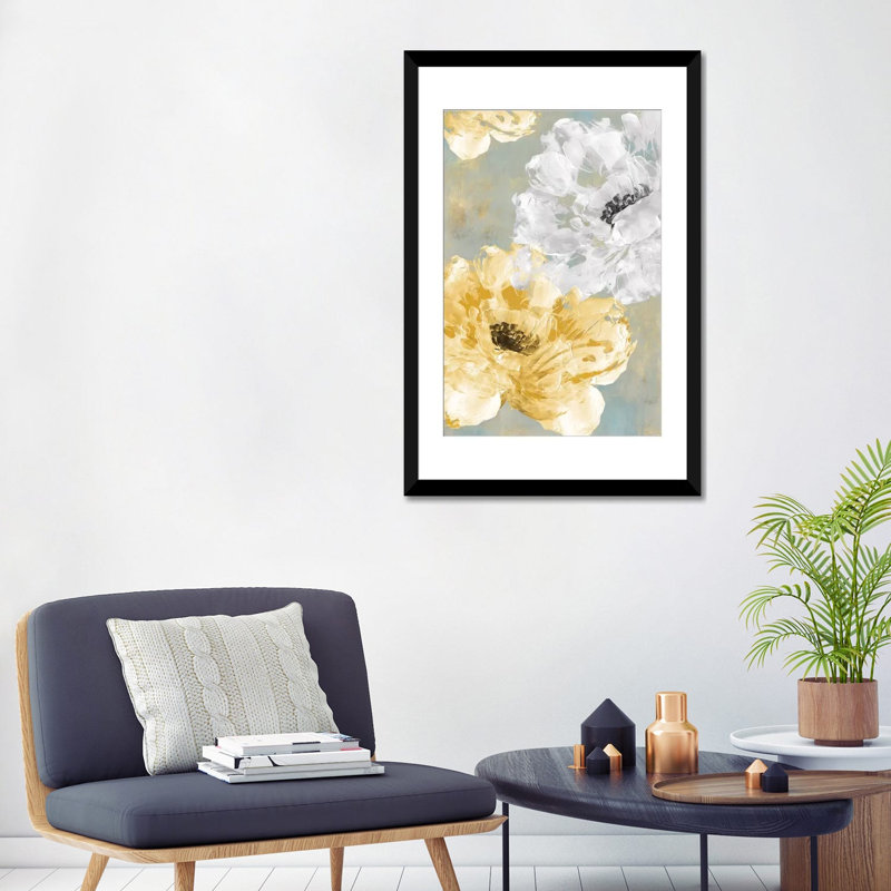 « neutral contrast i », impression sur toile, Papier d'art encadré noir, H 24 po x l 16 po x P 1 po, Blanc