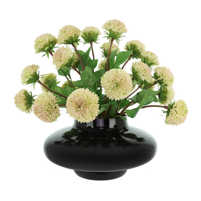 Dahlia Spray Arrangement in Round Glass Vase