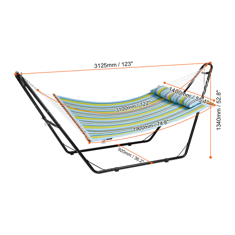 Ainagul 2 Person Classic Hammock with Stand