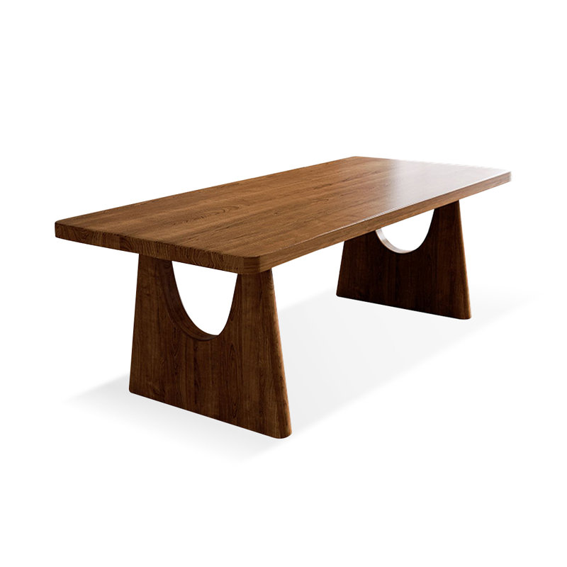 Tan Rectangular Solid Wood Butterfly Leaf  Dining Table, 29.53"H x 62.99"L x 31.5"W