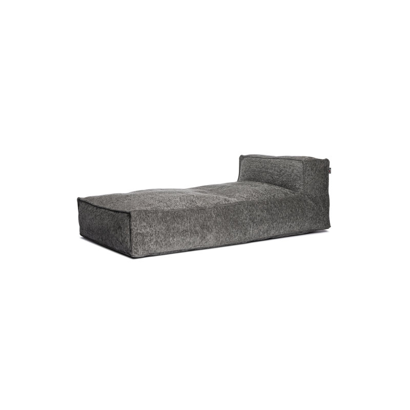 Chaise longue soyeuse, Antracite