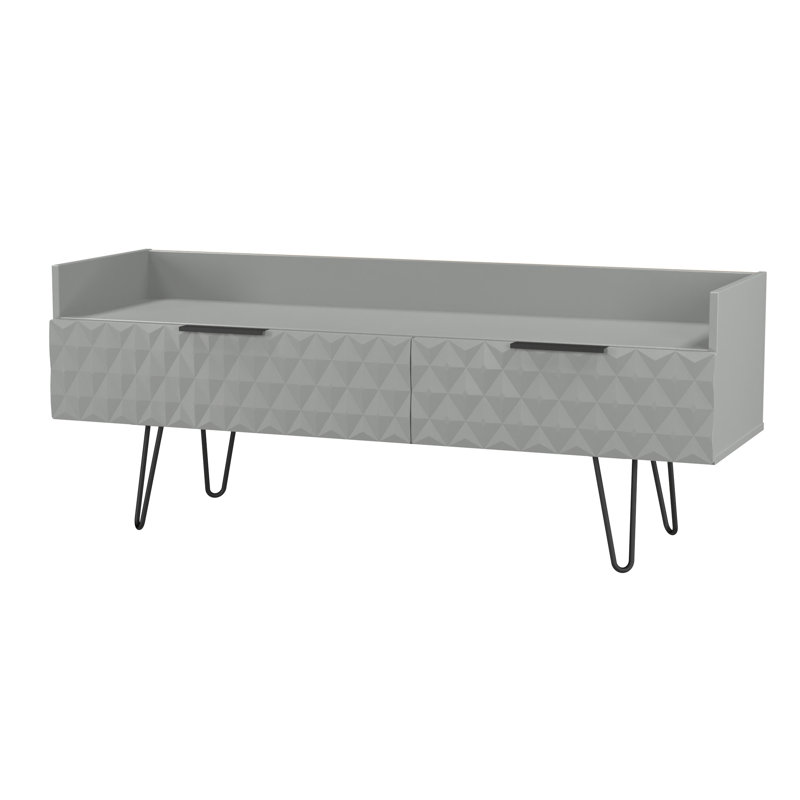 Tarkio 2 Drawer Coffee TV Unit, Grey