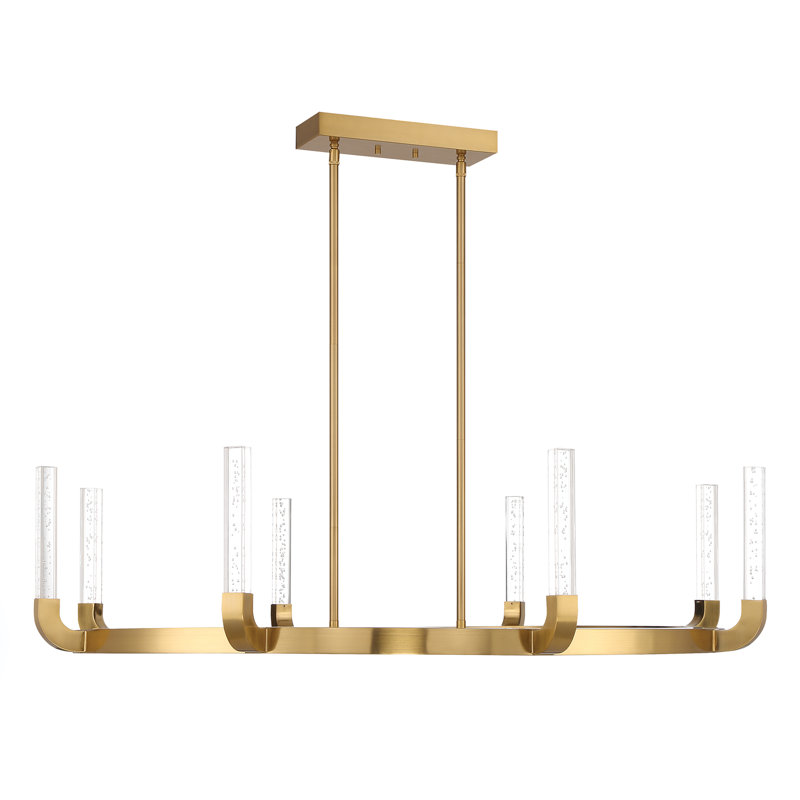 Del Mar 8-Light LED Chandelier in Warm Brass by Breegan Jane