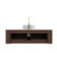 Wall-Mounted Curved Bathroom Vanity with Ceramic Sink and Storage-764914933