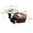 Pompilie 2-Piece Modern Coffee Table Set, Small Living Room Table with Hexagonal Storage Cabinet