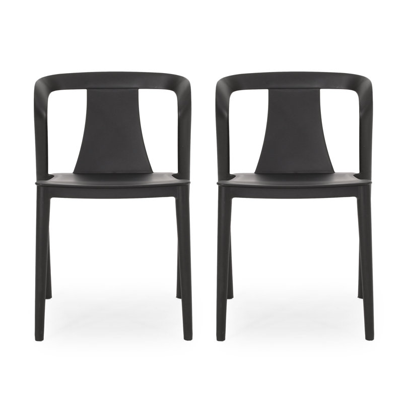 Chaise de patio Kemarian, Noir