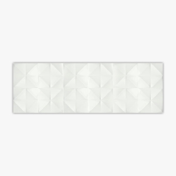 Velvet White Silk Granada 3D 16x48 Ceramic Wall Tile