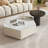 Creative hexagonal rock slab coffee table