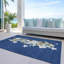 Tapis bleu marine lavable à la machine intérieur / extérieur Xhevrie-375739402