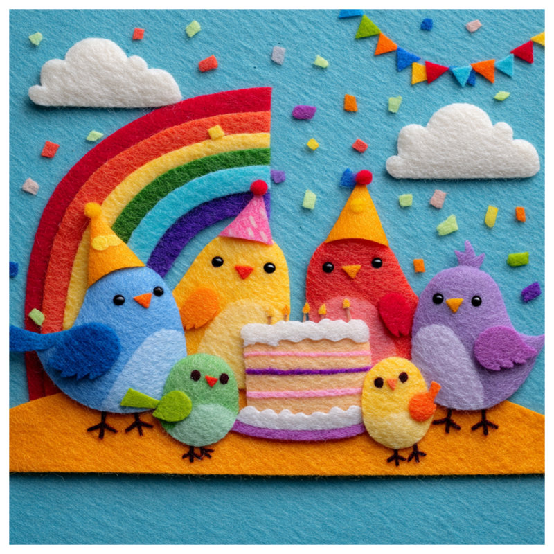 Colorful Birds Party Double Sided Throw Pillows, 26 x 26 inches