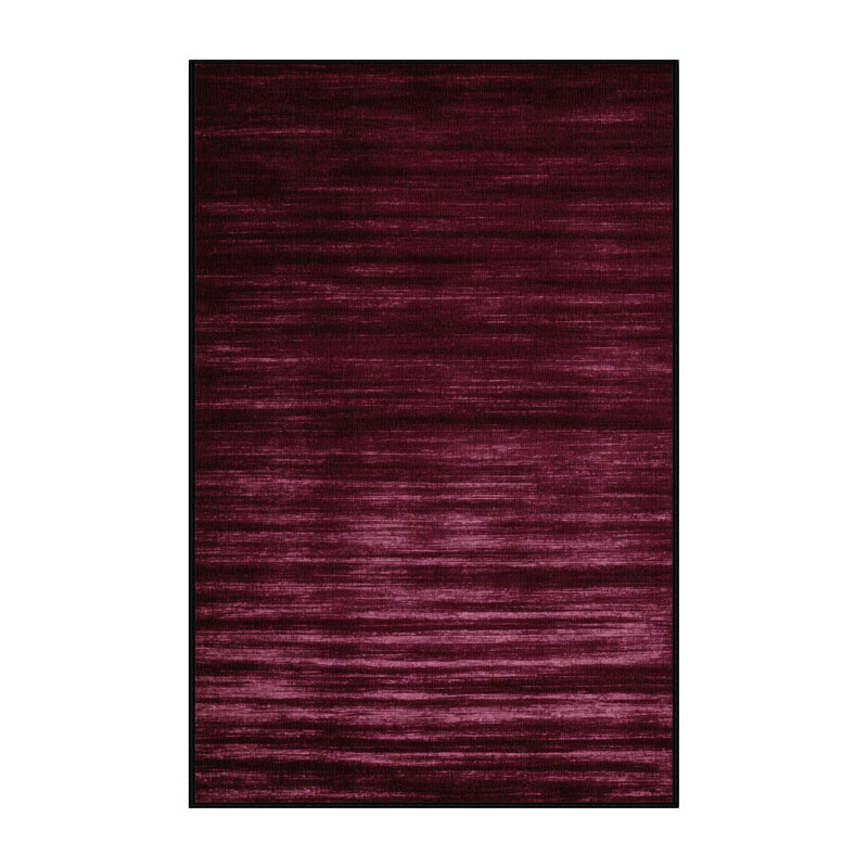 Machine Washable Solid Red Area Rug, Rectangle 2' x 3'