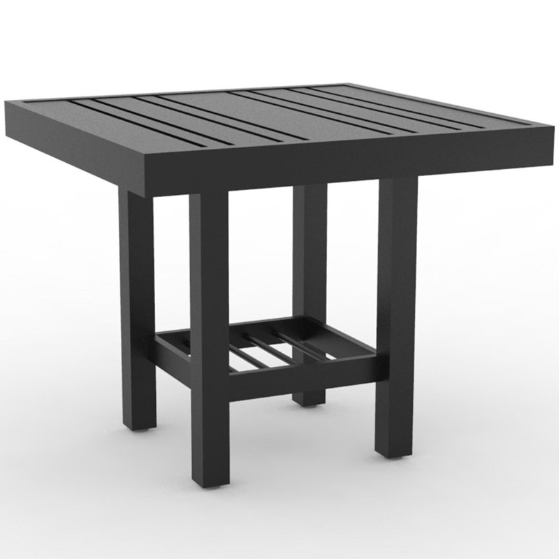 Complete Table Outdoor Square Side Table, Graphite