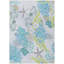 Tapis bleu / gris en polyester tissé à la machine Pagar-1414562308