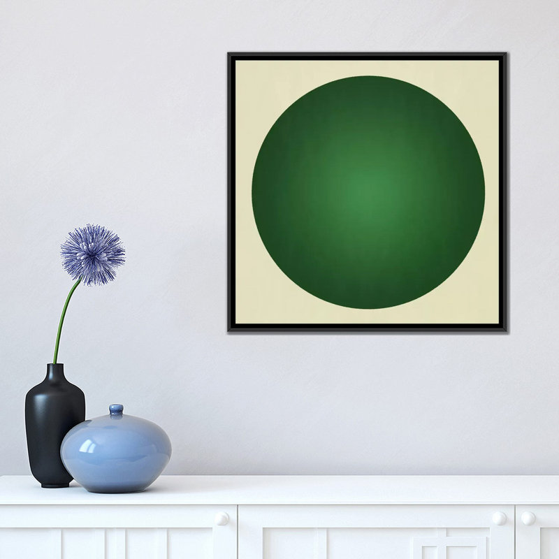 Albree Modern Orb, impression sur toile, Toile avec cadre flottant noir, Pas de tapis, H 18 po x l 18 po x P 1,5 po