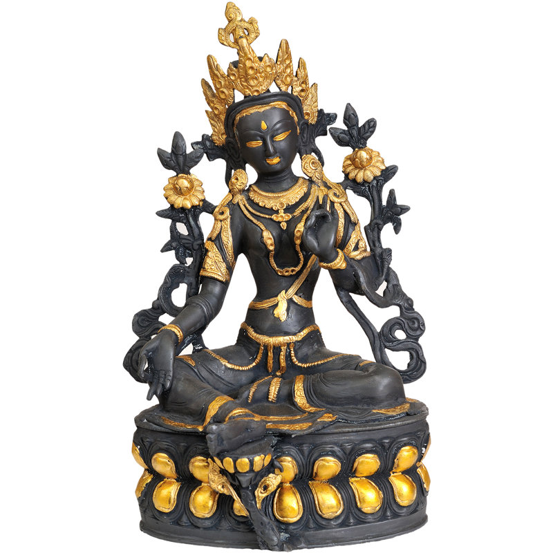 Figurine Tara bouddhiste tibétaine verte