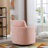 32"W Slipcovered Upholstered Swivel Barrel Chair-1912470079