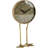 Roman Numeral Metal Quartz Movement / Crystal Tabletop Clock in Gold