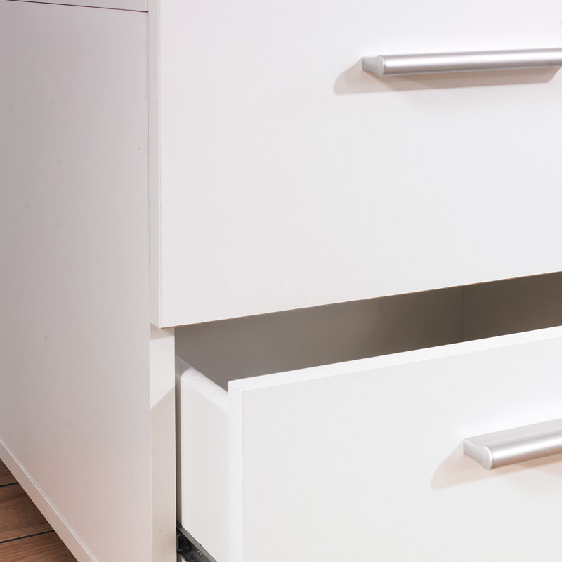 Otho 40cm W Plywood / Laminate Board Bedside Table, White