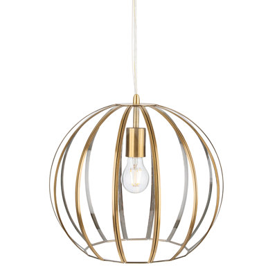 1 - Light Golden Bowl Pendant