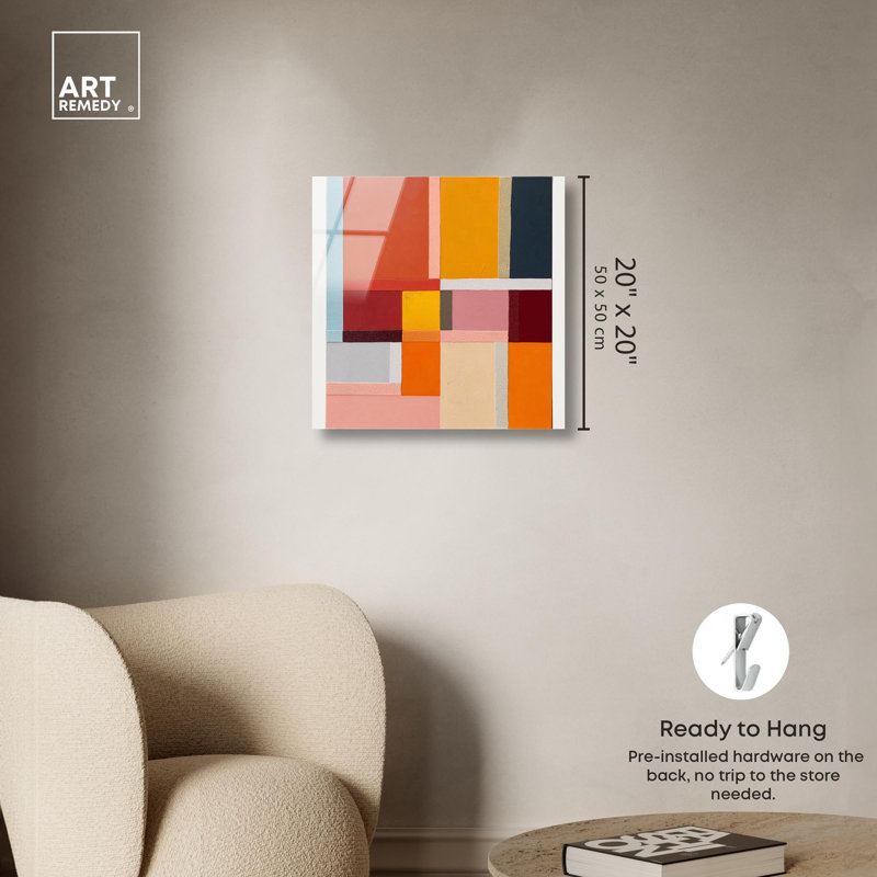«Vibrant Repose III», reproduction d'art abstrait par Art Remedy, H 20 po x l 20 po