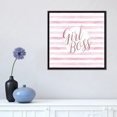 «Girl Boss Rose Gold Pink, Square», impression sur toile tendue