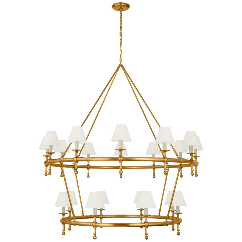 Classic 20 - Light Chandelier, Antique-Burnished Brass